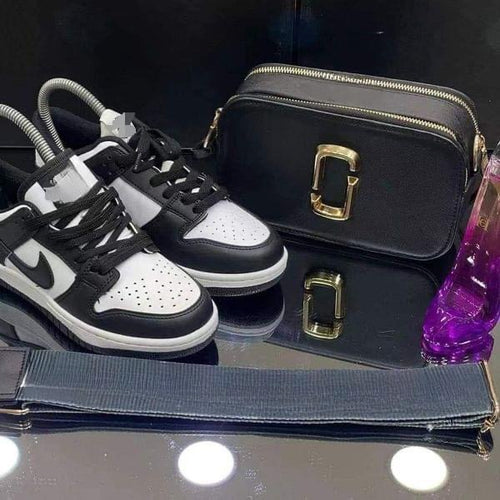 Fashion sneakers and matching bag