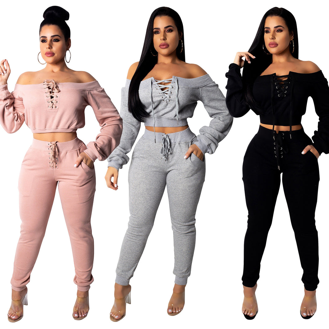 Qudee two piece off the shoulder set