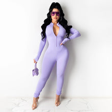 Load image into Gallery viewer, Qudee Solid V-Neck Jumpsuit